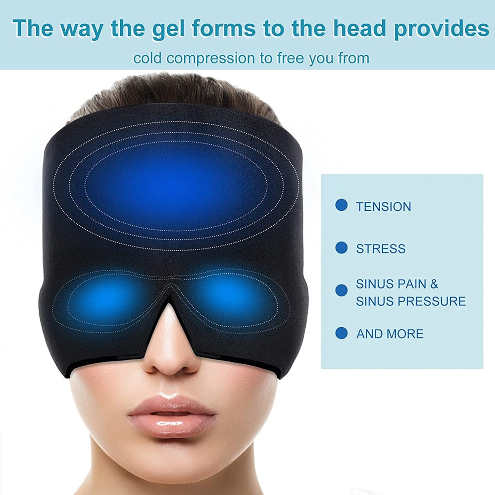 Health Form Fitting Migraine Relief Ice Head Wrap